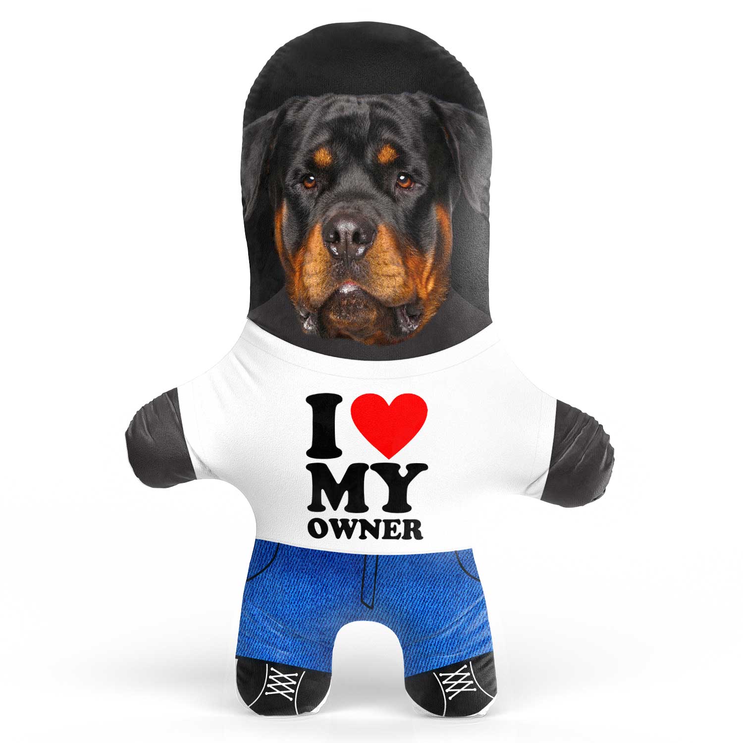 I Heart My Owner Face Pillow