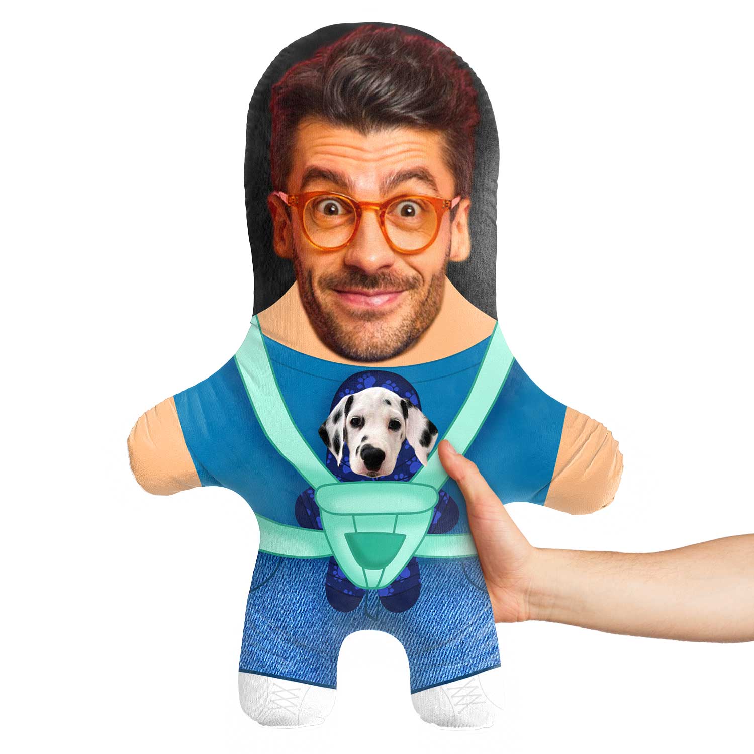 Male Baby Dog Carrier Face Pillow