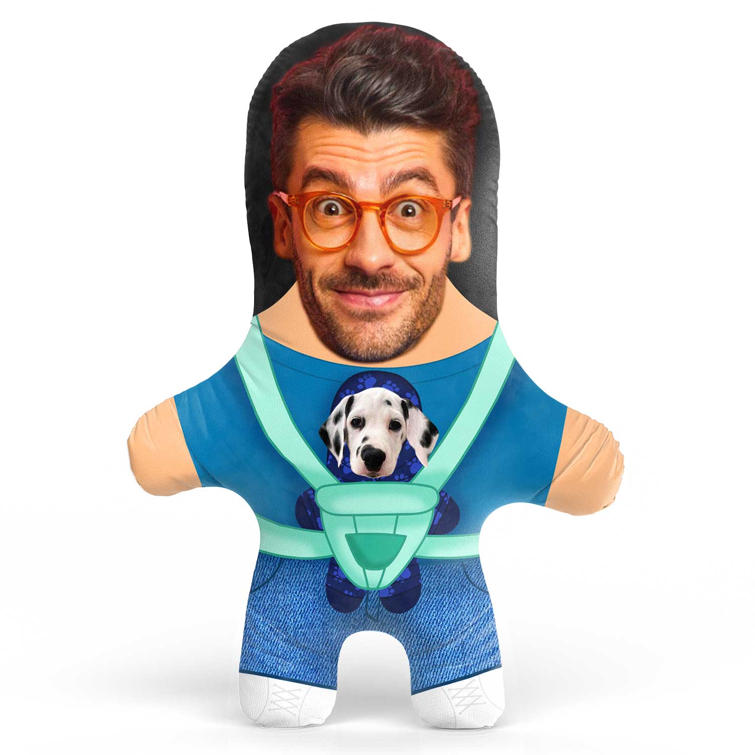 Male Baby Dog Carrier Face Pillow