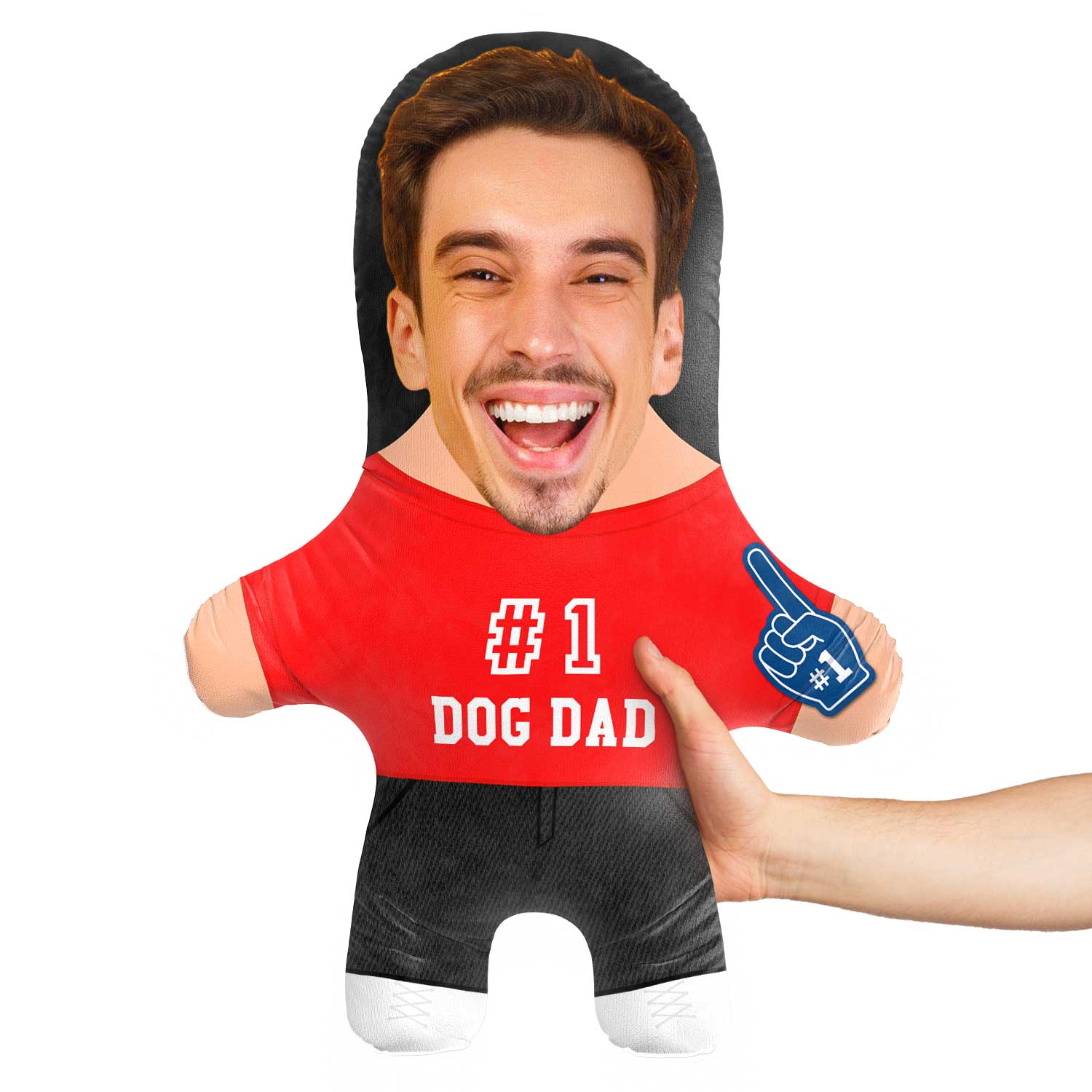 #1 Dog Dad Face Pillow
