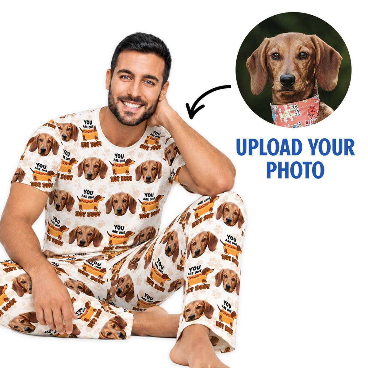 You Are One Hot Dog Men's Personalised Pyjamas - Trouser Set