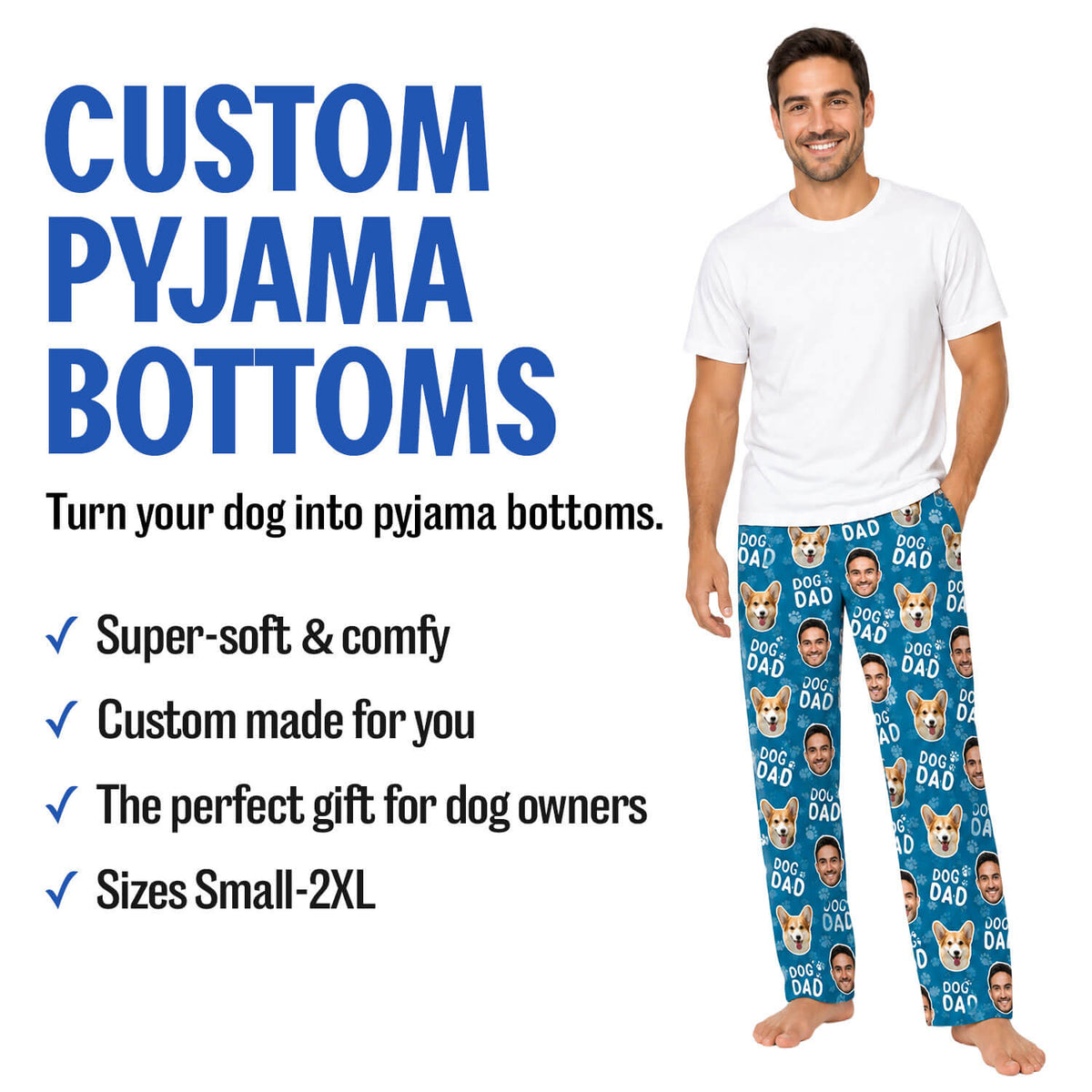 Men's Photo Collage PJ Bottoms