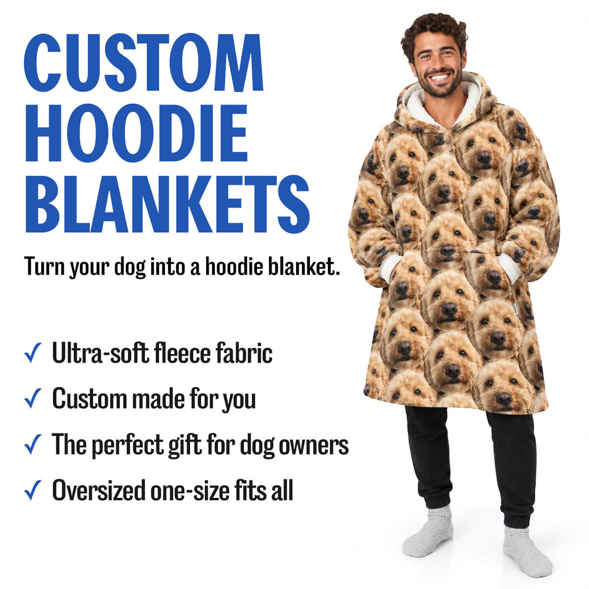 Your Dog Mash Hoodie Blanket