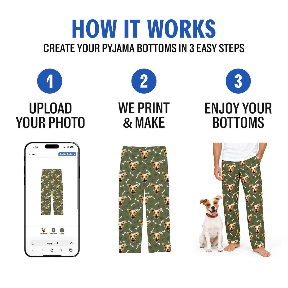 Your Dog Custom Men's PJ Bottoms