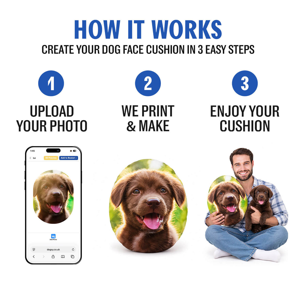 Your Dog Personalised Face Cushion