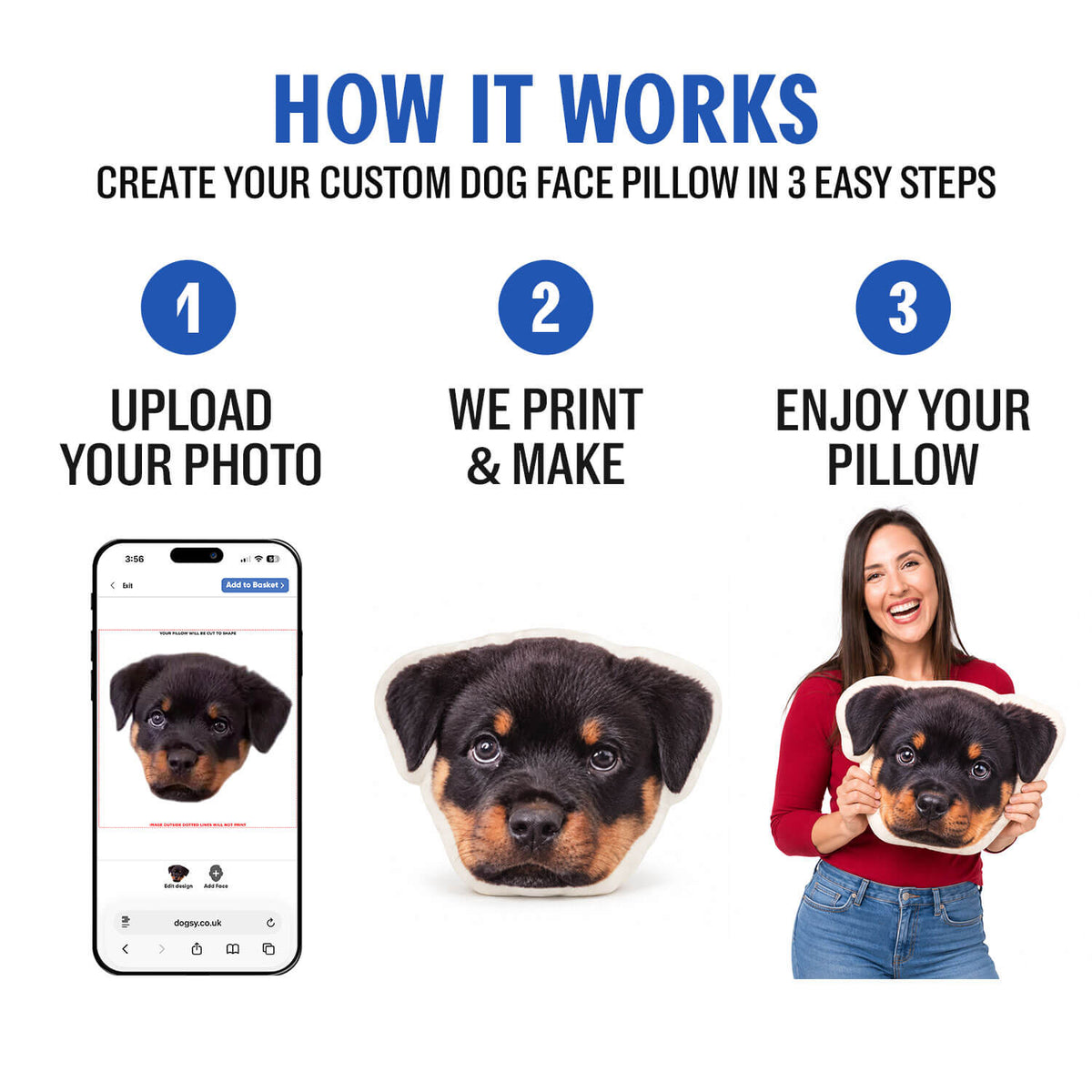 Dog Face Shaped Pillows