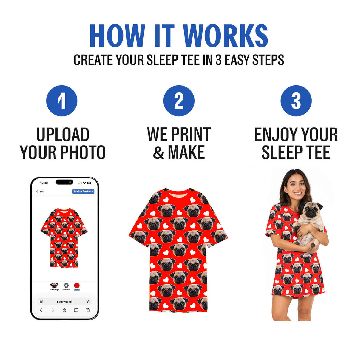 Dog Face Mash Custom Sleep Tee