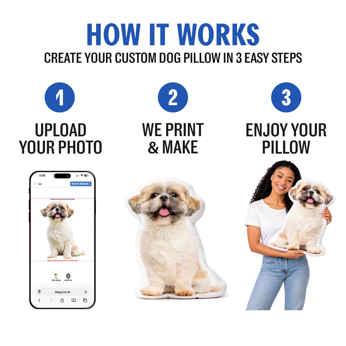 Dog Photo Shaped Pillow