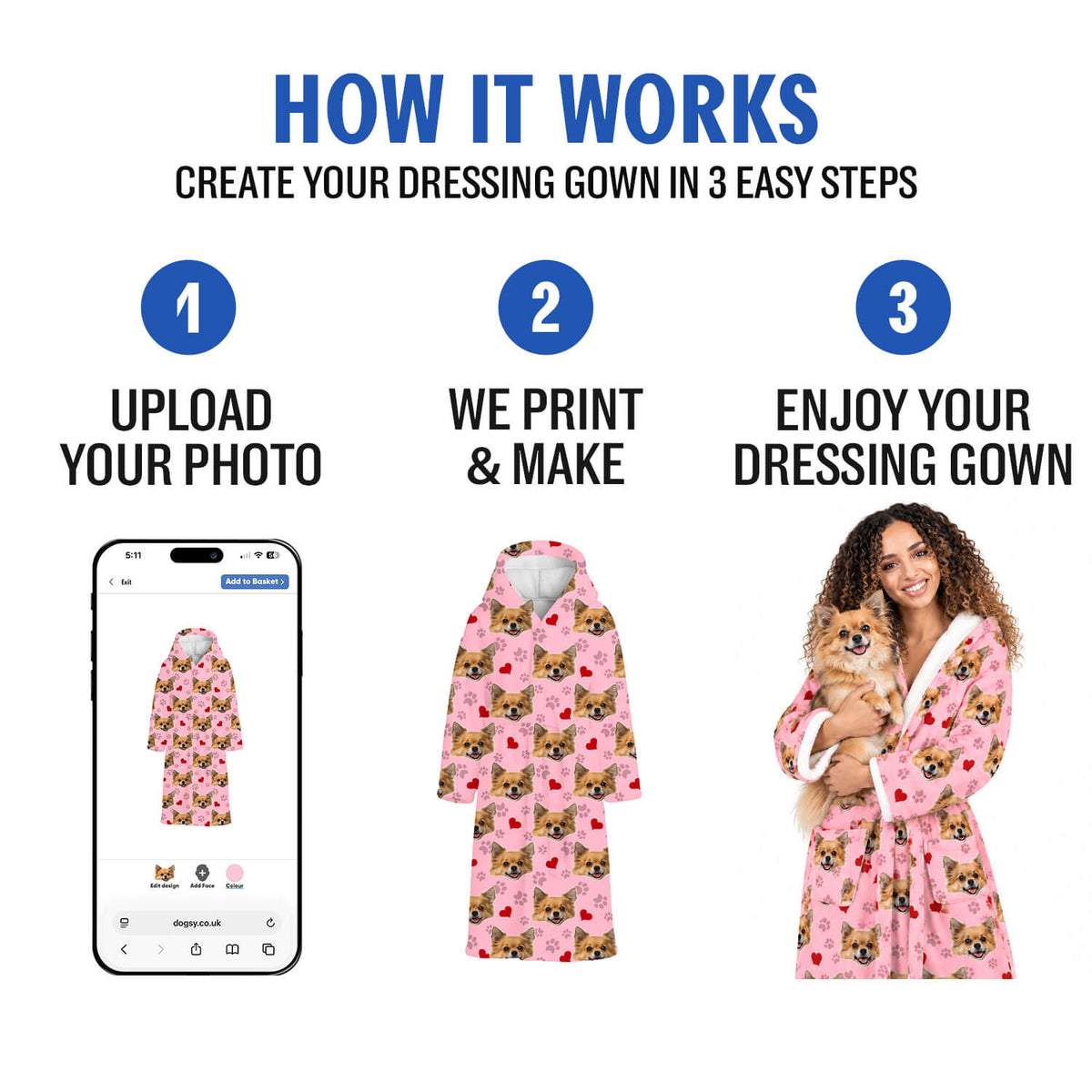 Dog Dad Personalised Dressing Gown