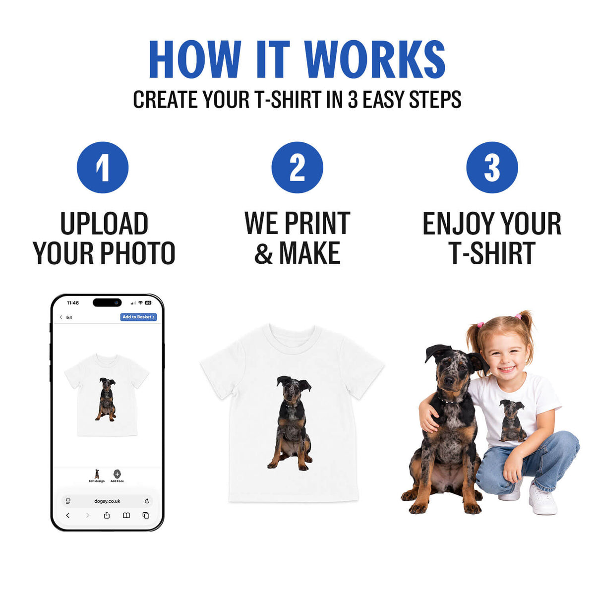 Dog Photo Kids Personalised T-Shirt