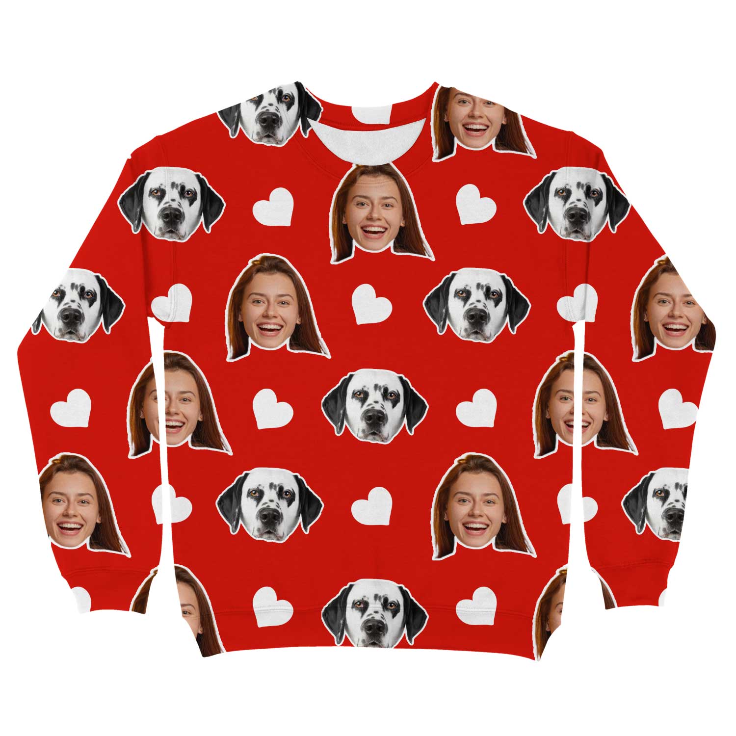 White Hearts Personalised Sweatshirt