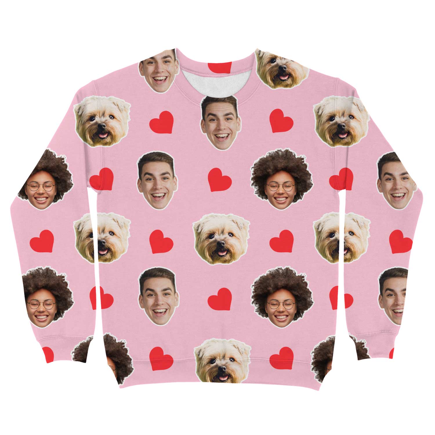Red Hearts Personalised Sweatshirt