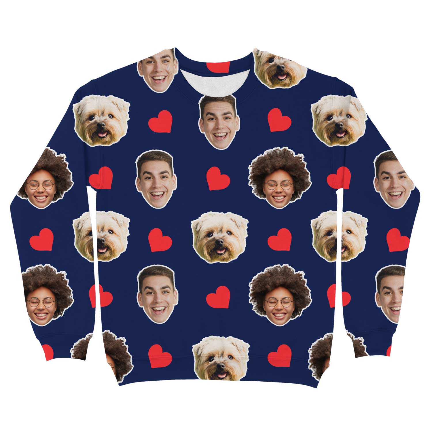 Red Hearts Personalised Sweatshirt