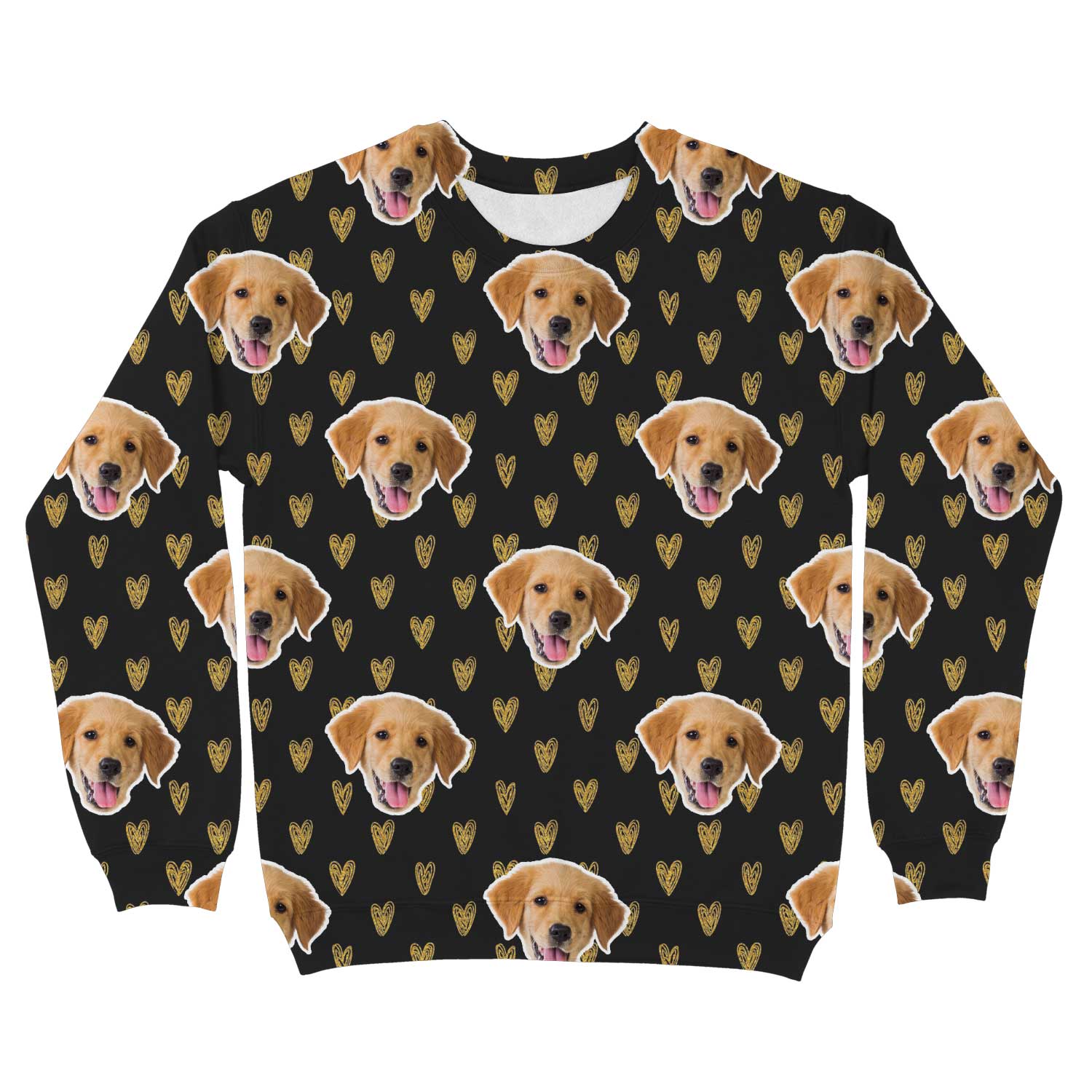 Gold Hearts Personalised Sweatshirt