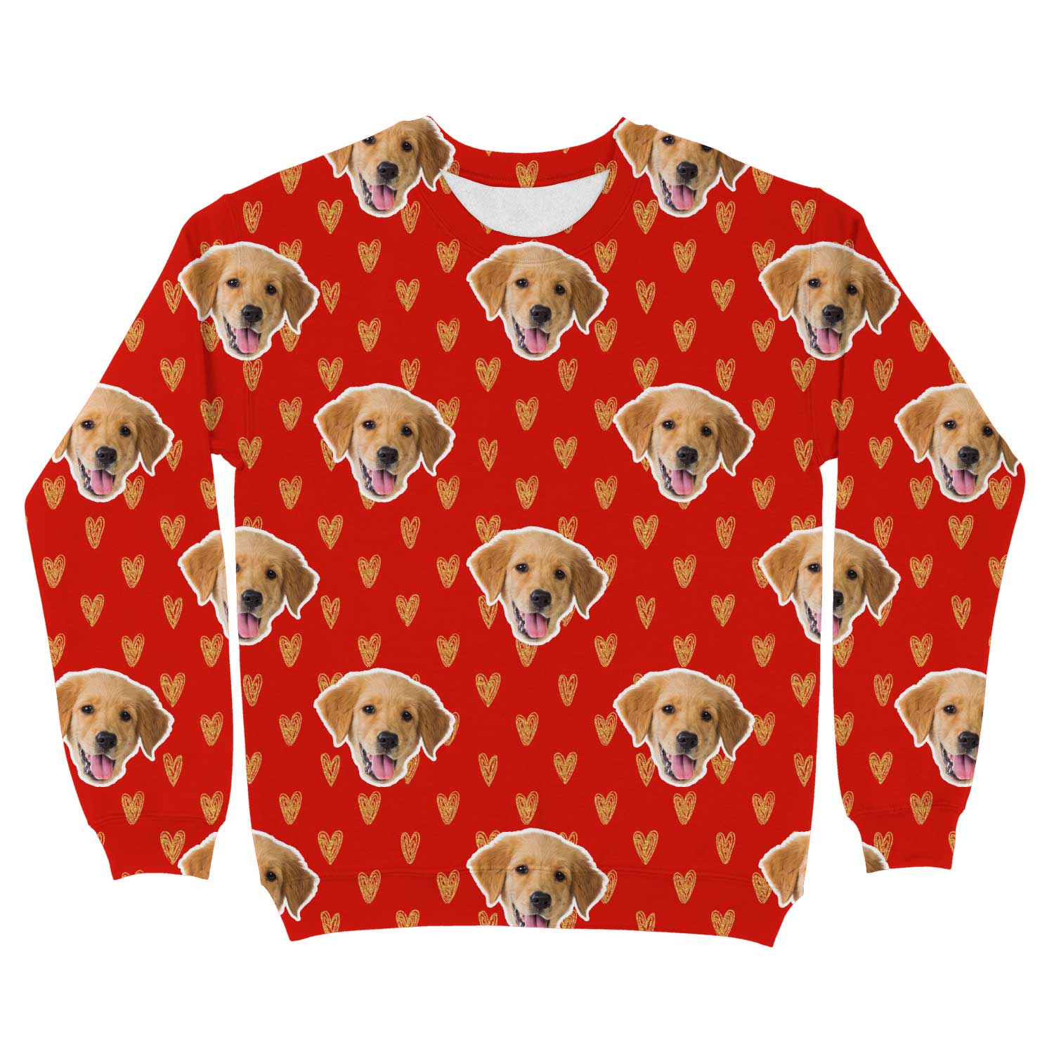Gold Hearts Personalised Sweatshirt