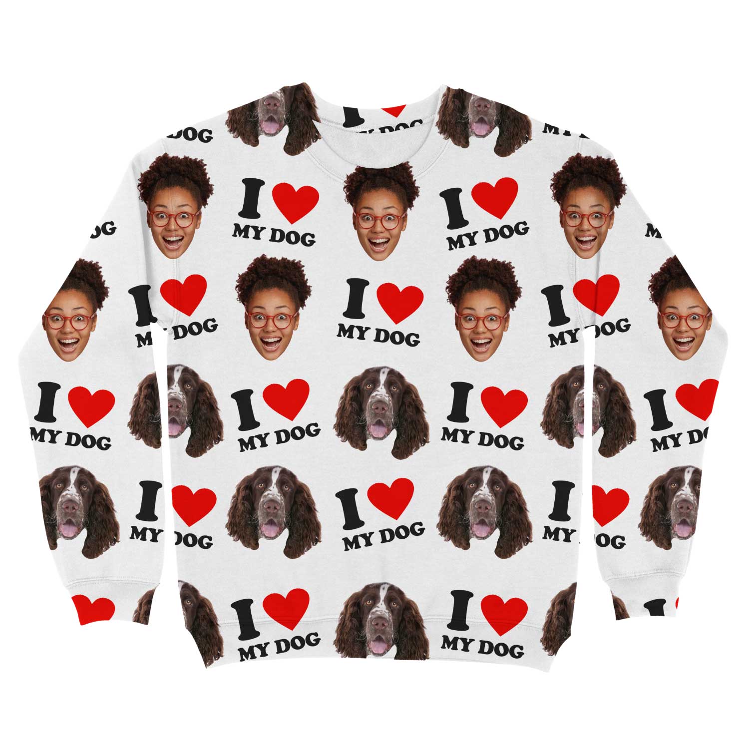 I Heart My Dog Personalised Sweatshirt