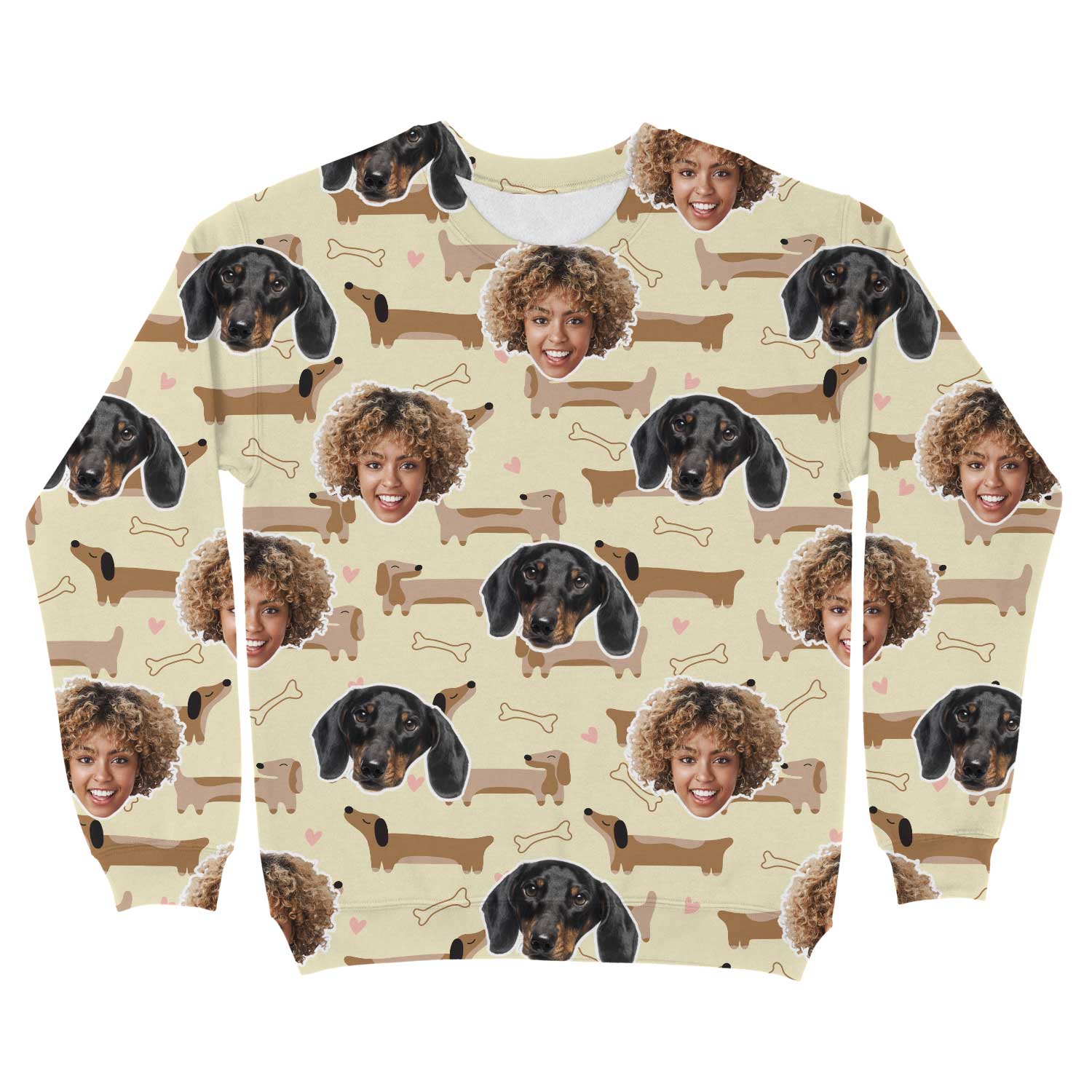 Dachshund Dog Pattern Personalised Sweatshirt