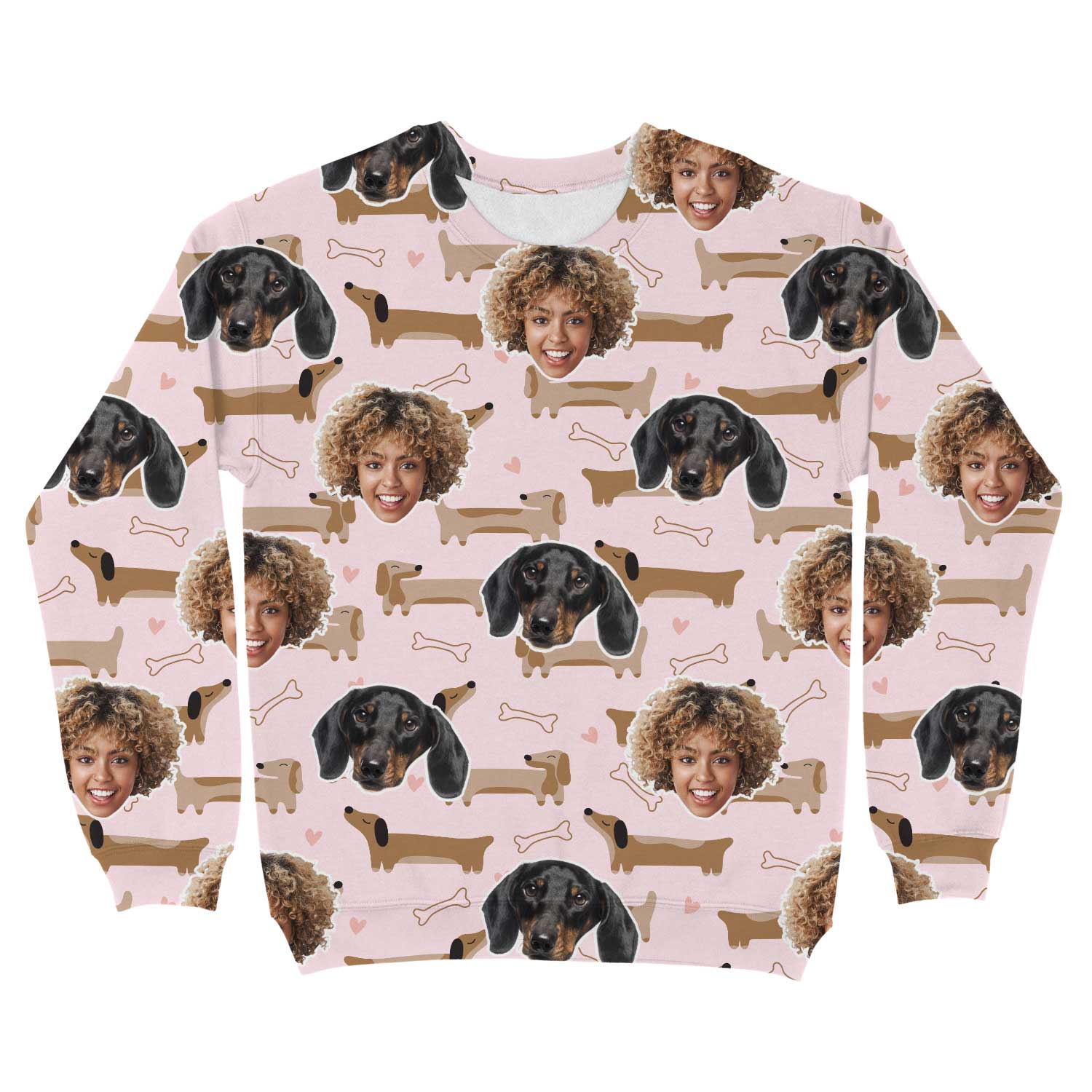 Dachshund Dog Pattern Personalised Sweatshirt