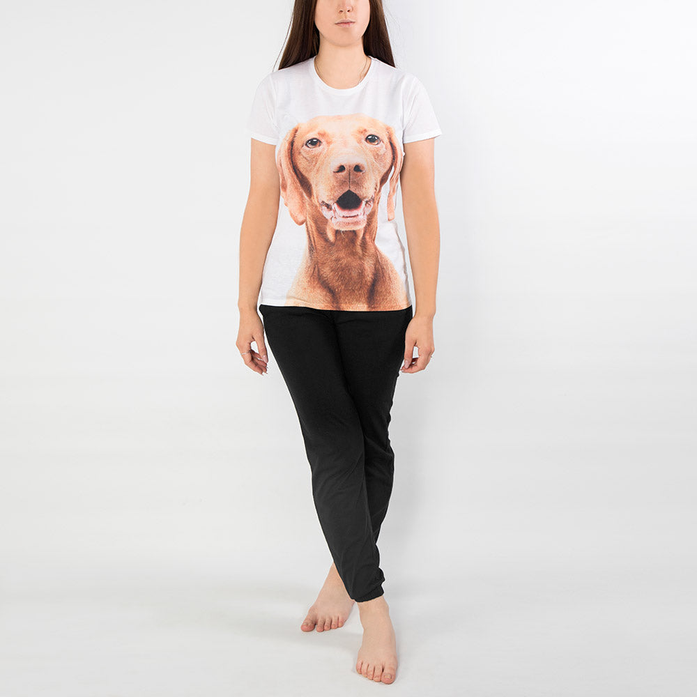 Personalised Dog Face Ladies Pyjama Set