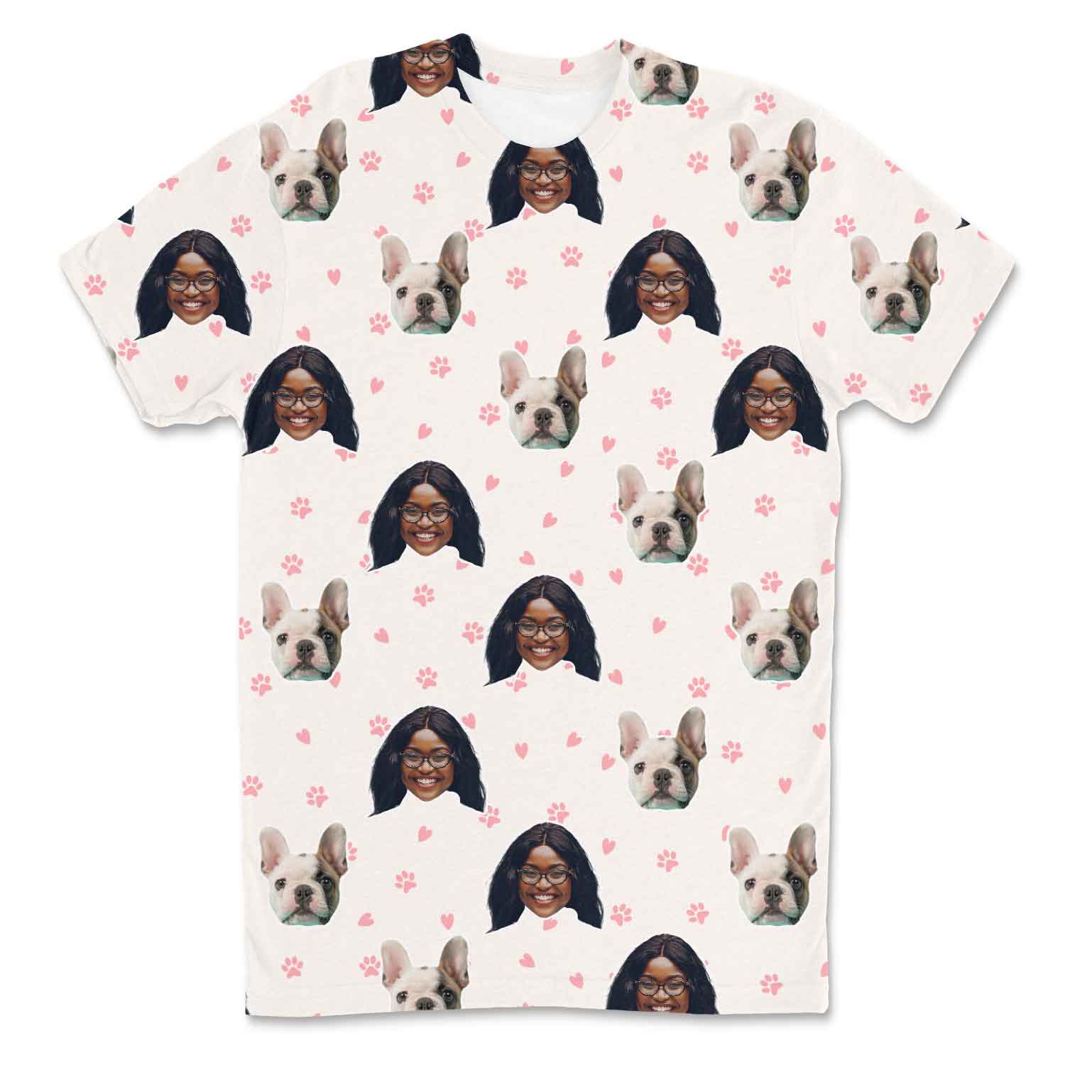 Dog Mum Paw Print Personalised T-Shirt