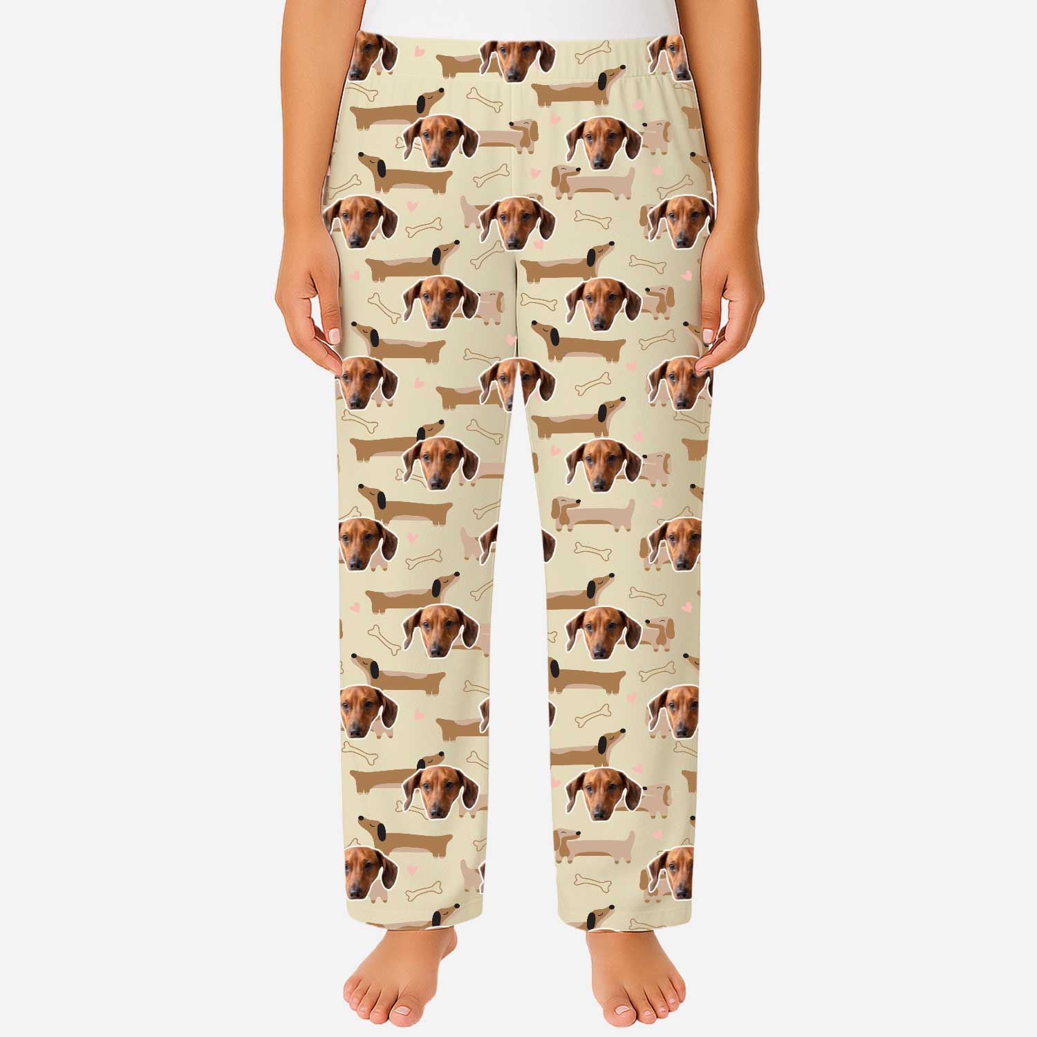 Dachshund Dog Pattern Women's Personalised PJ Bottoms