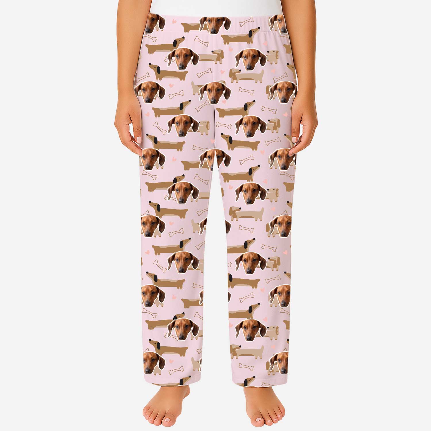 Dachshund Dog Pattern Women's Personalised PJ Bottoms