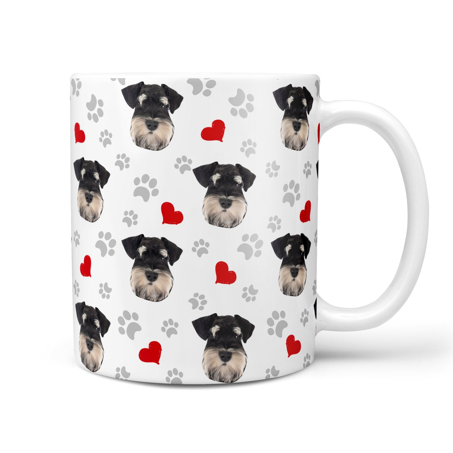 Paws and Hearts Personalised Dog Mug