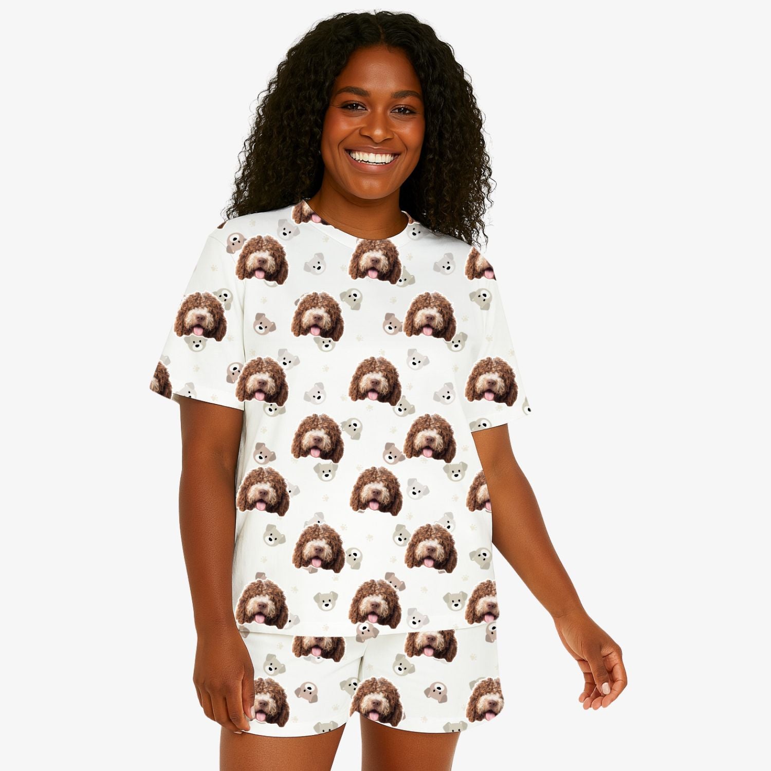 Women's Cute Faces Personalised Dog Pyjamas