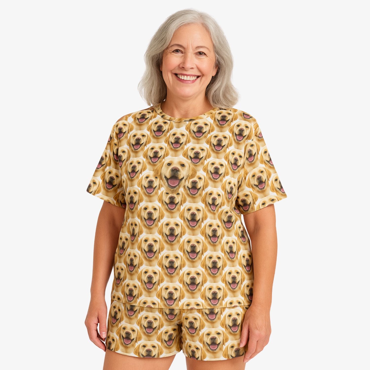 womens personalised pyjamas featuring dog mash up design