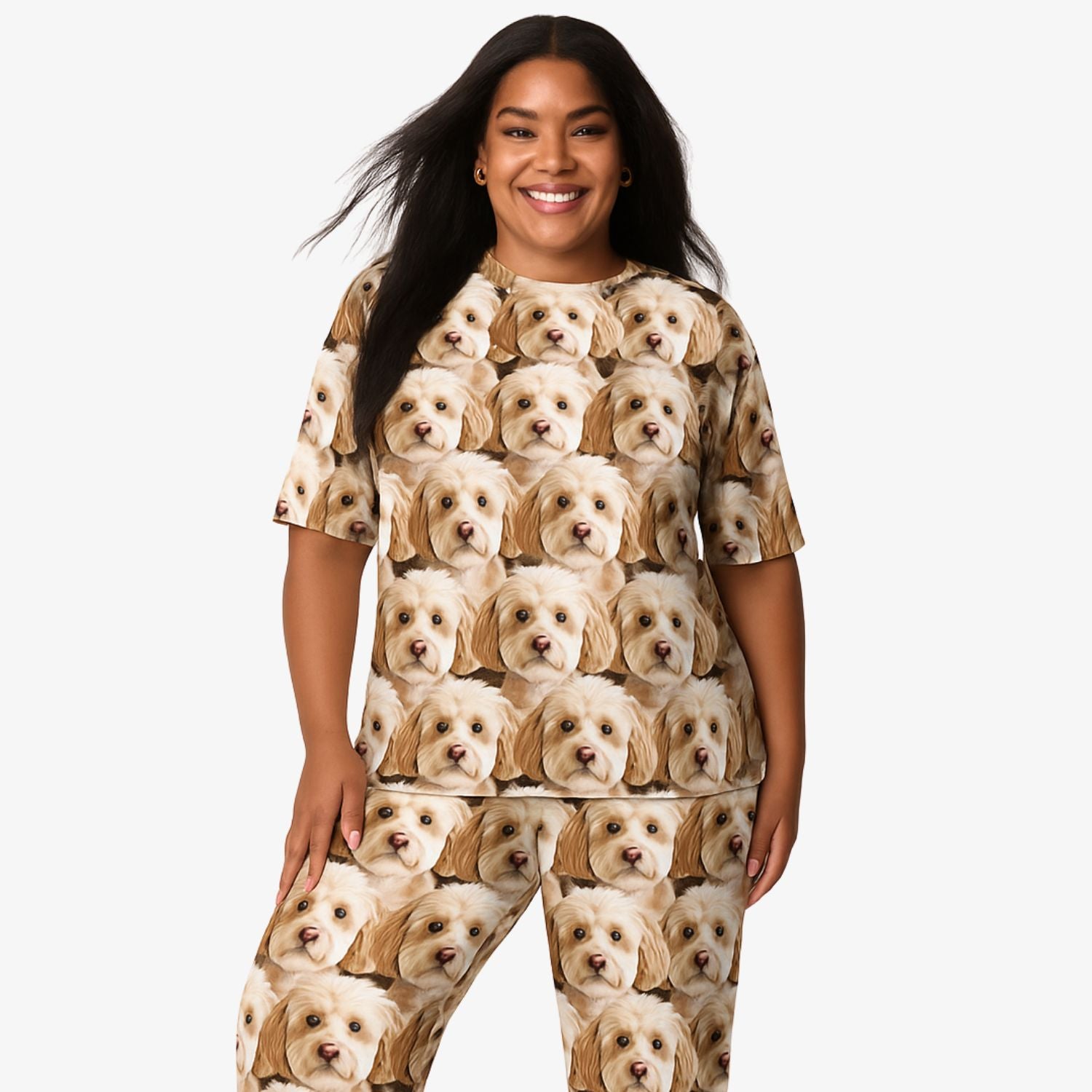 womens personalised pyjamas featuring dog design