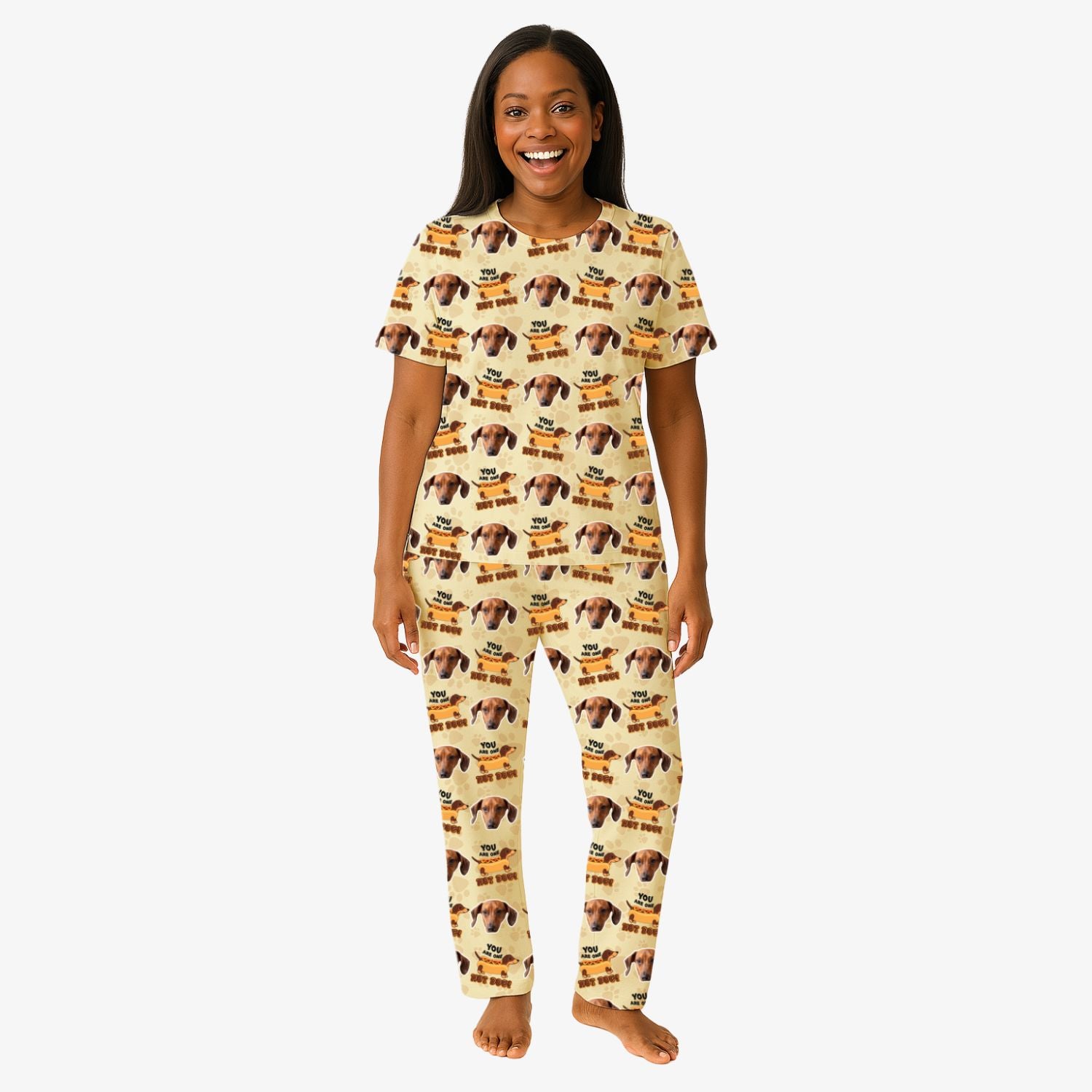 You Are One Hot Dog Women's Personalised Pyjamas - Trouser Set