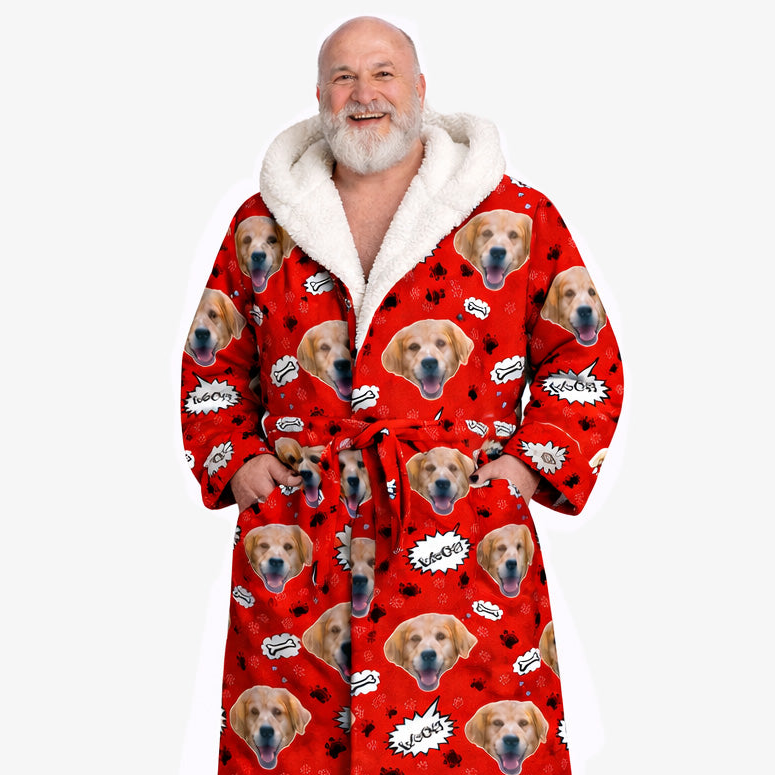 Woof Dog Personalised Dressing Gown