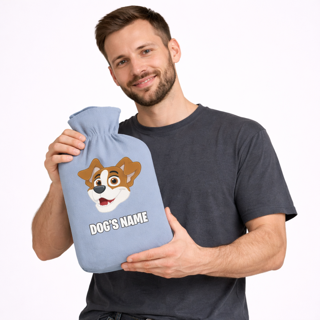 Your Dog Cartoon Personalised Hot Water Bottle
