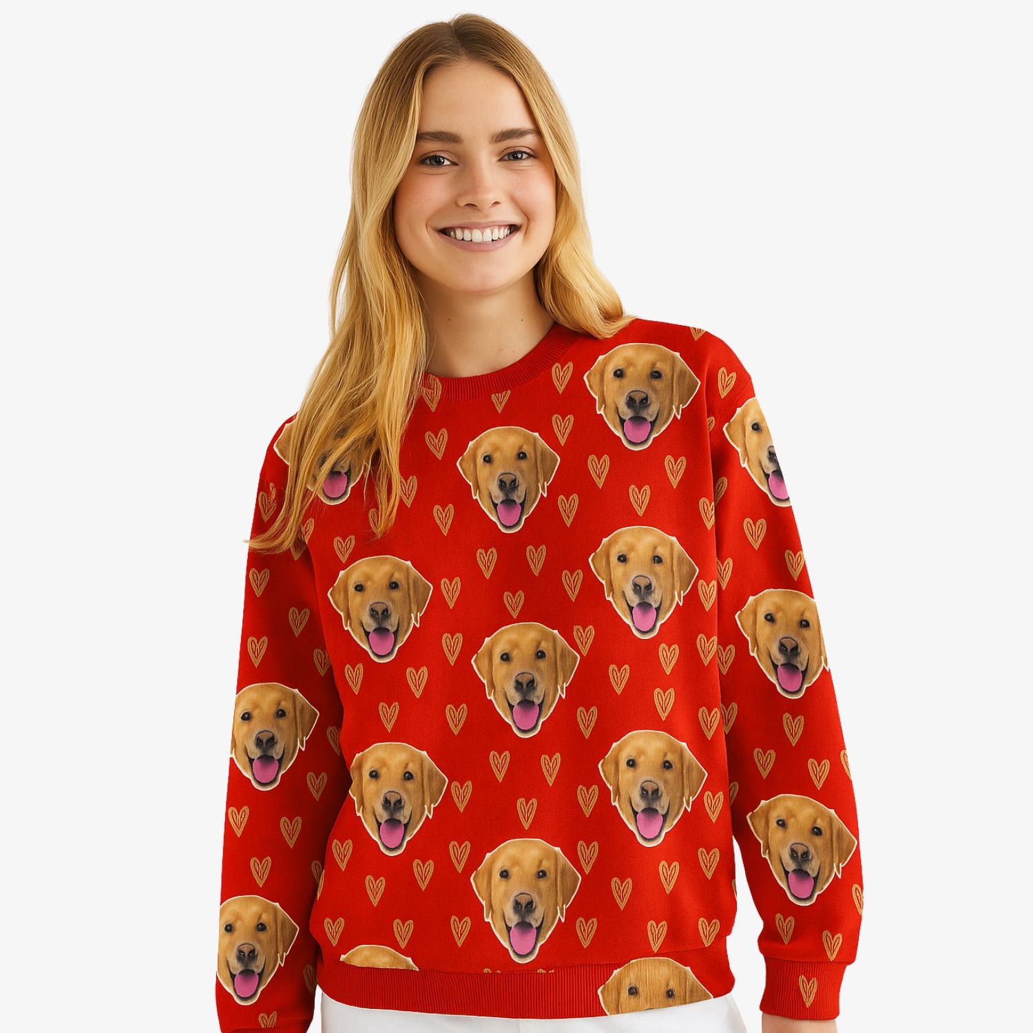 Gold Hearts Personalised Sweatshirt