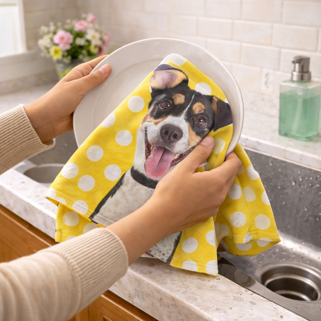 Your Dog Spots Tea Towel