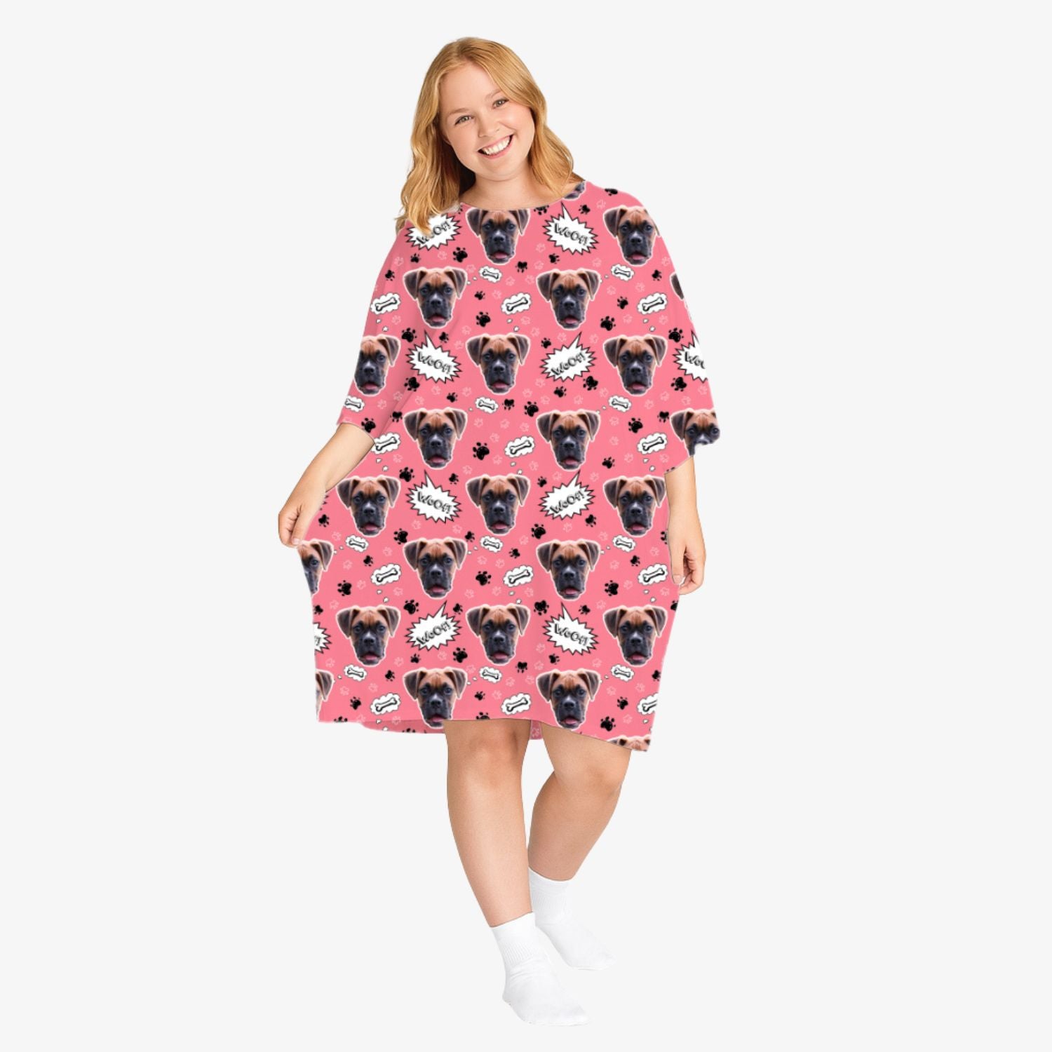 Dog Woof Ladies Sleepy Nightshirt