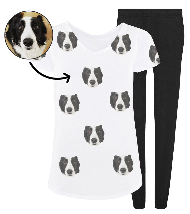 Personalised Dog Ladies Pyjama Set