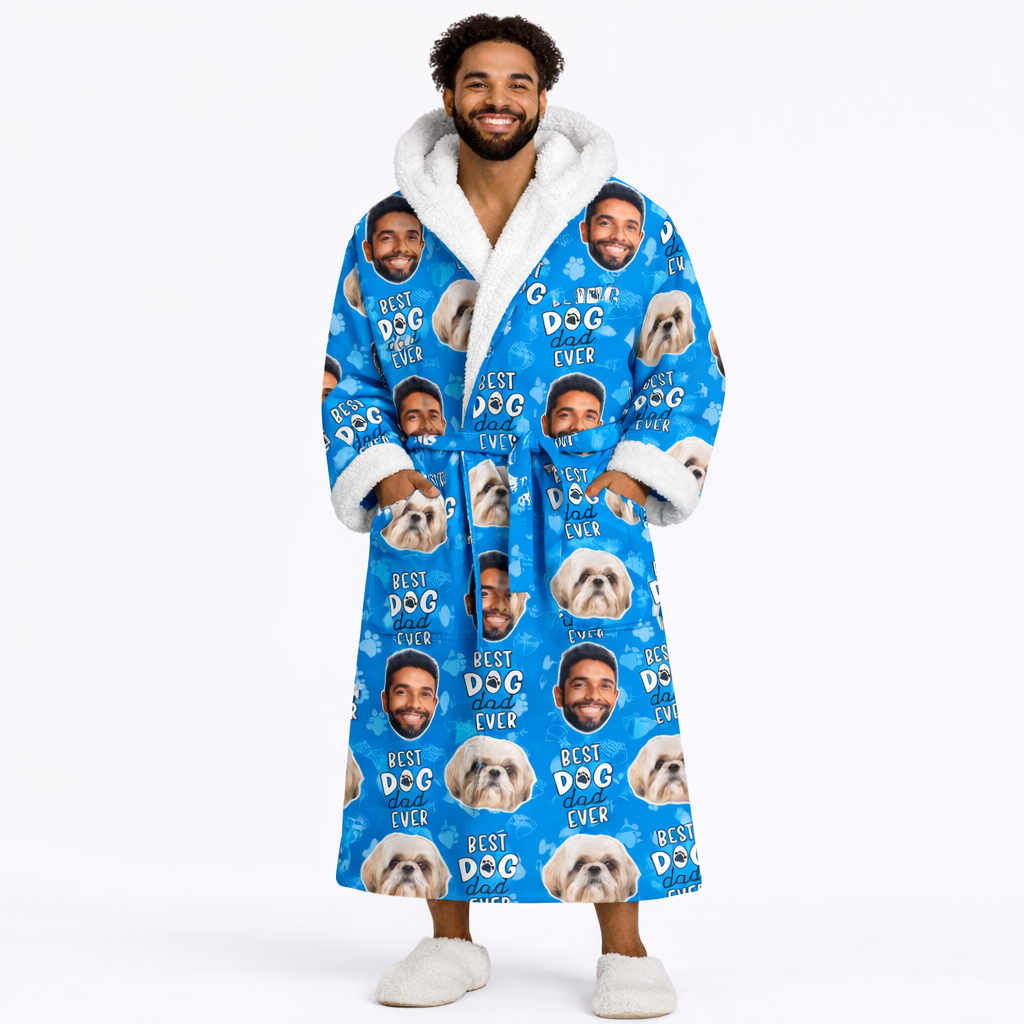 Best Dog Dad Ever Personalised Dressing Gown