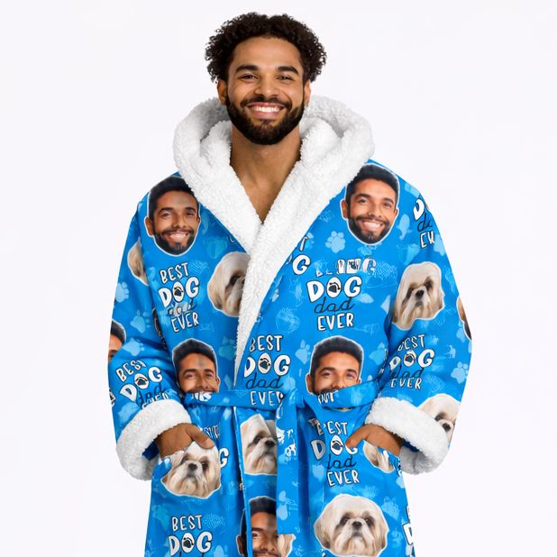 Best Dog Dad Ever Personalised Dressing Gown