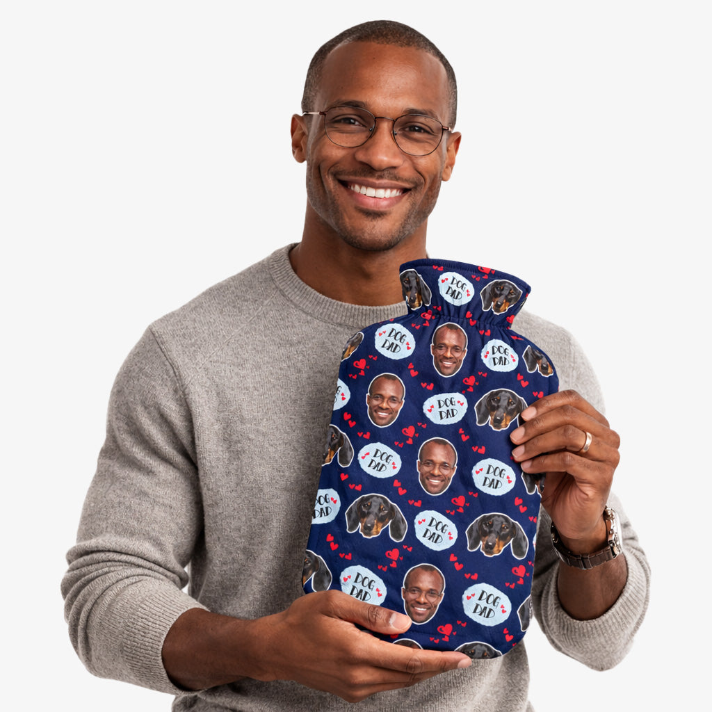 Dog Dad Personalised Hot Water Bottle