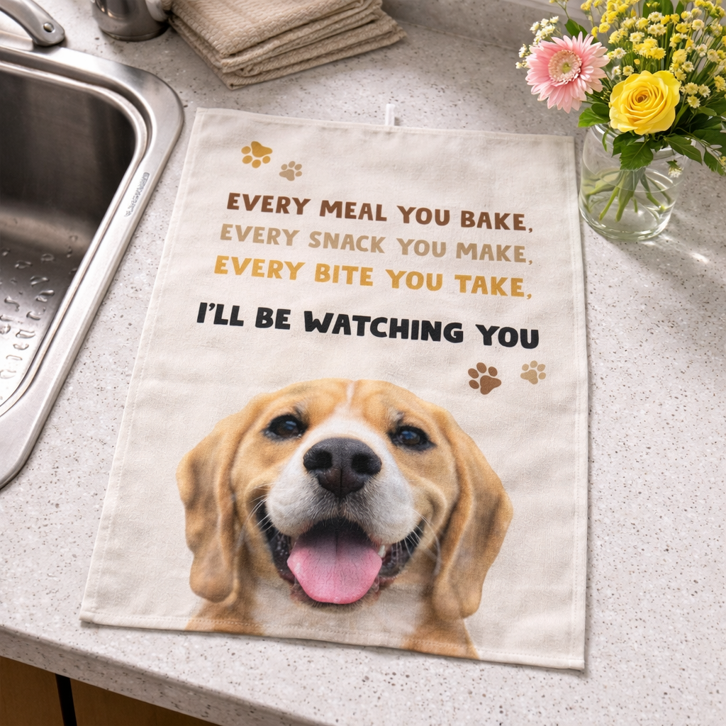 Every Meal You Bake Personalised Dog Tea Towel