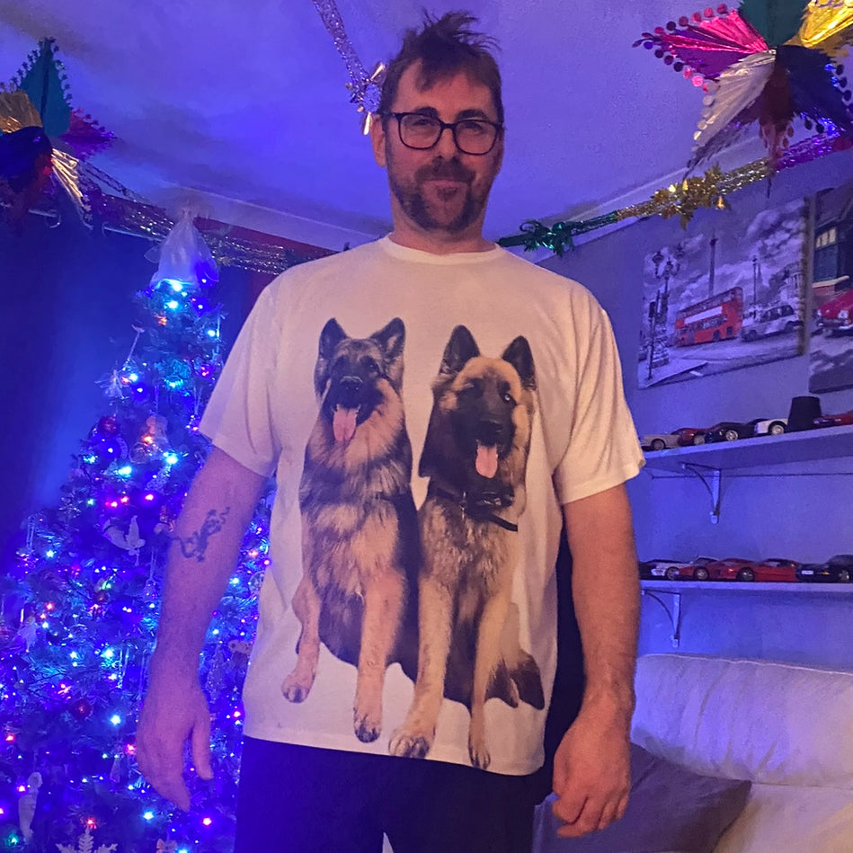 Dog Face Unisex White T-Shirt