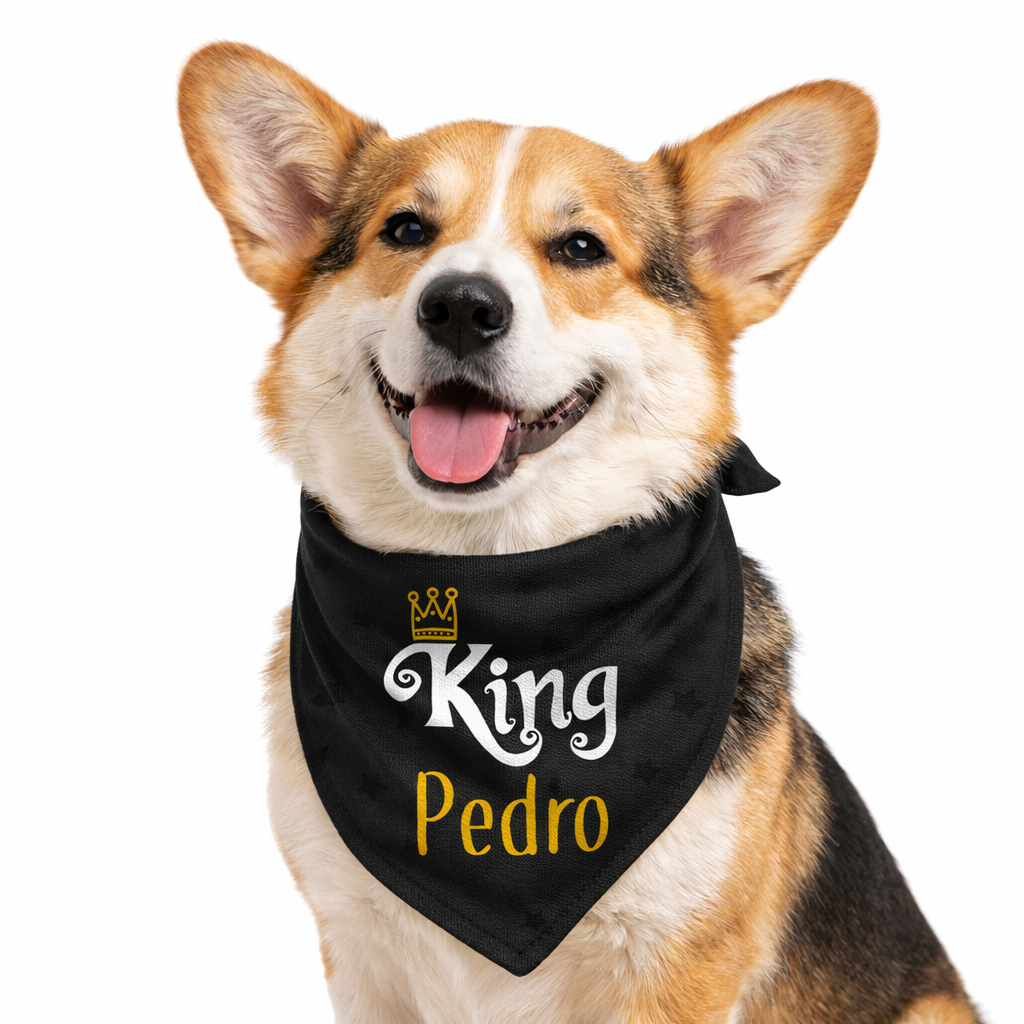 King Personalised Dog Bandana