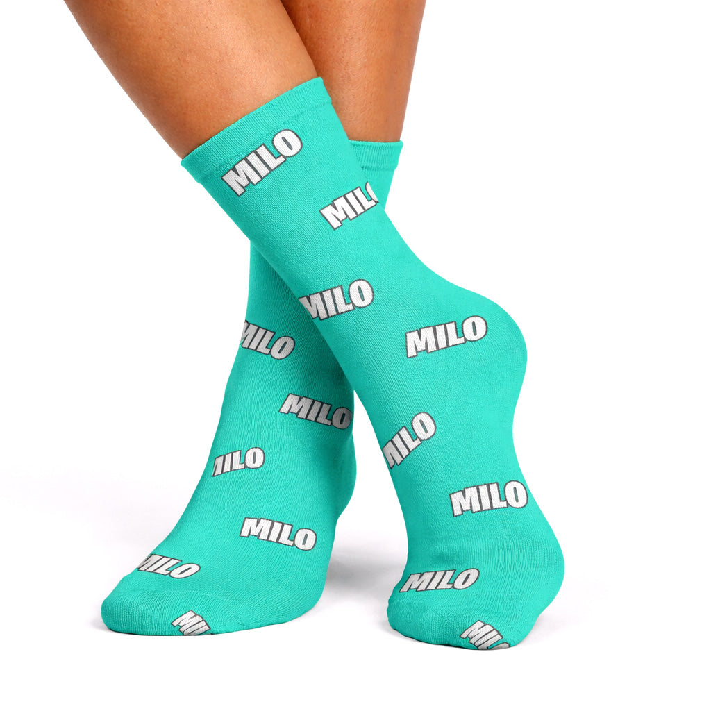 Custom Name Print Personalised Dog Socks