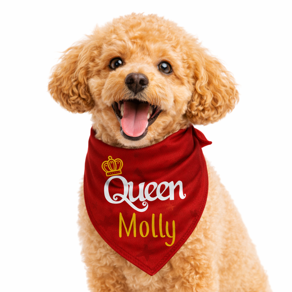 Queen Personalised Dog Bandana