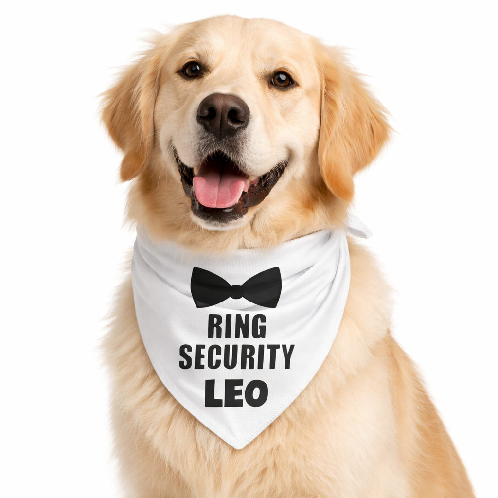 Ring Security (Name) Personalised Dog Bandana
