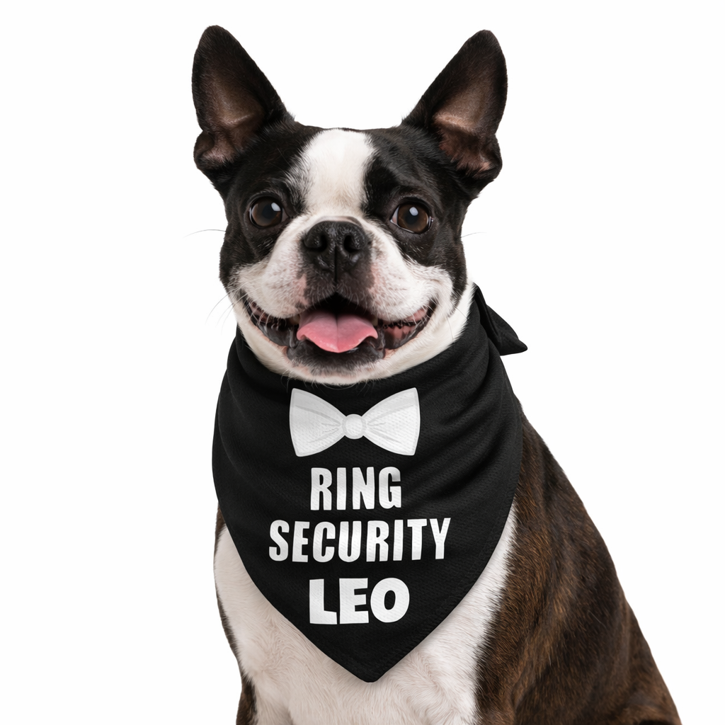 Ring Security (Name) Personalised Dog Bandana