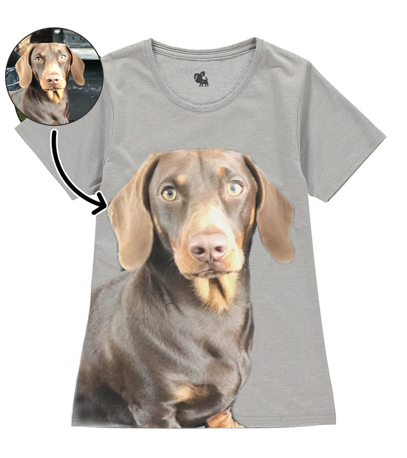 Personalised Dog Face Women's T-Shirt