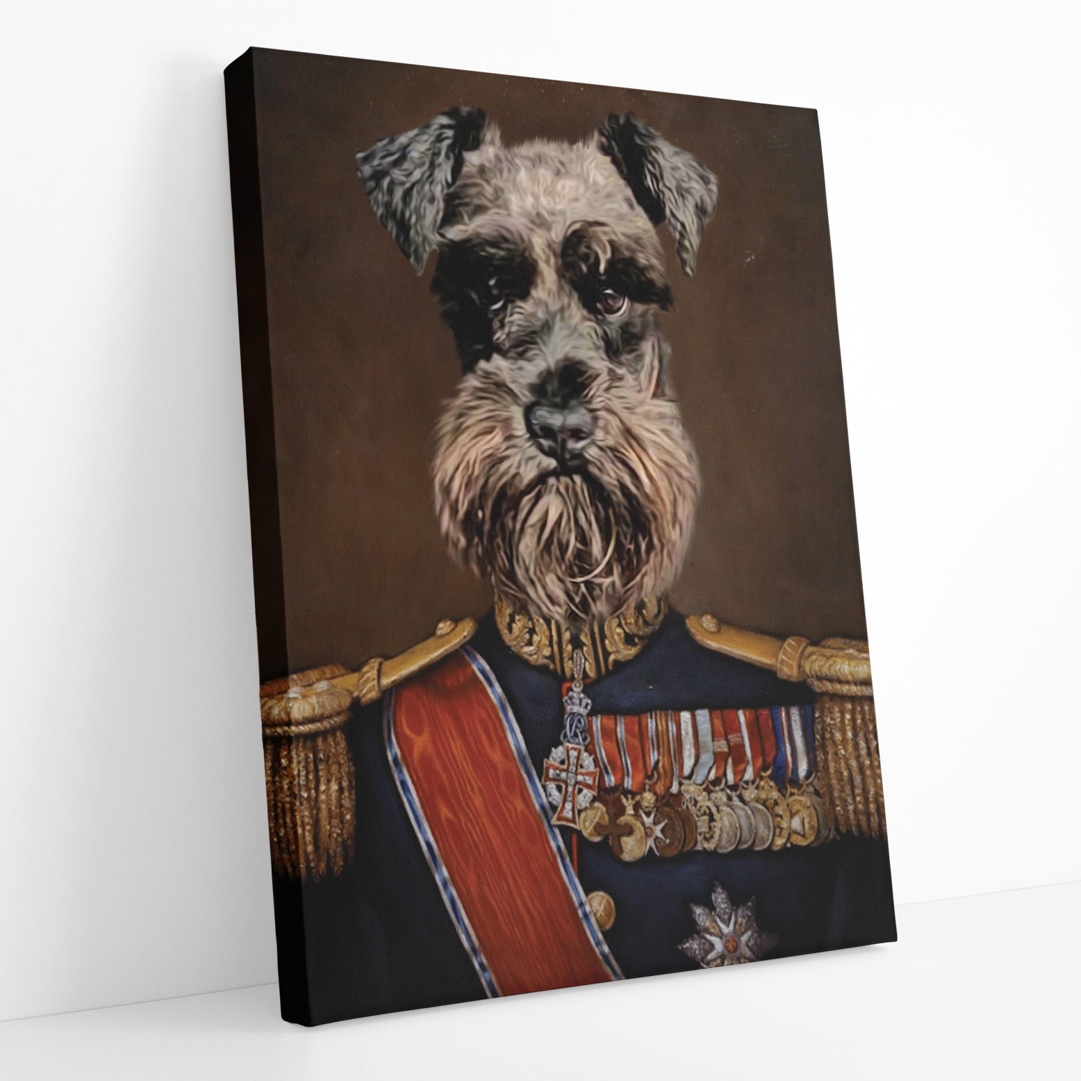 custom pet portrait with major design