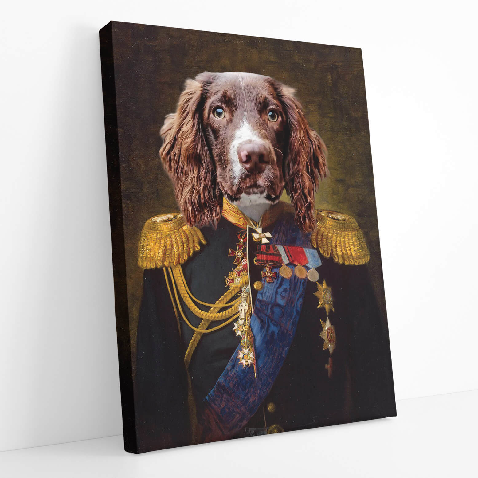 Dog Admiral Portrait Canvas Print